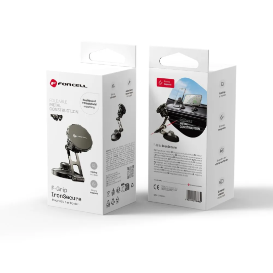 FORCELL F-Grip Support de téléphone magnétique pour pare brise et tableau de bord voiture