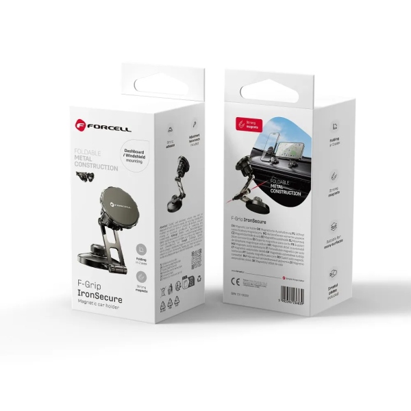 FORCELL F-Grip Support de téléphone magnétique pour pare brise et tableau de bord voiture