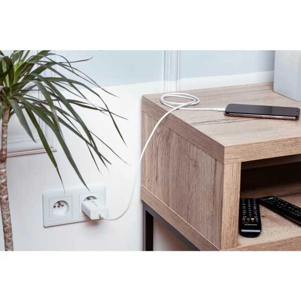 FORCELL F-ENERGY Chargeur secteur USB-C avec câble USB-C vers USB-C...
