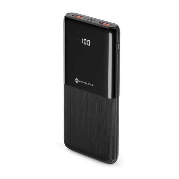 FORCELL F-ENERGY Batterie externe Noire 3A 20W 10000 mAh USB-C USB-A