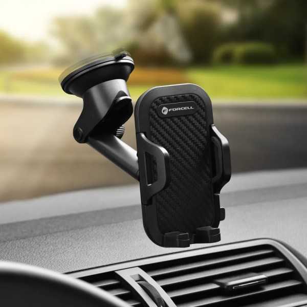 FORCELL Support de téléphone en carbone pour voiture pare-brise ave...