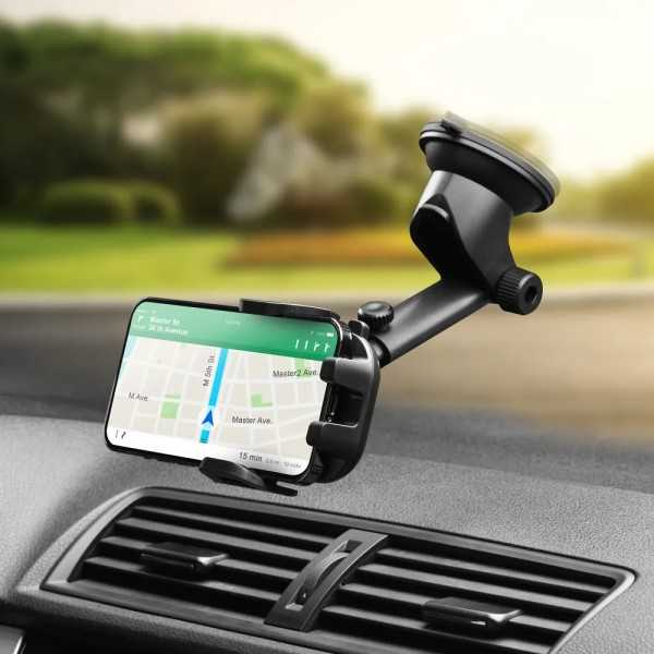 FORCELL Support de téléphone en carbone pour voiture pare-brise ave...