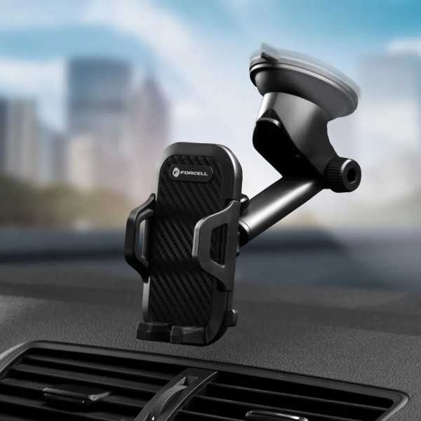 FORCELL Support de téléphone en carbone pour voiture pare-brise ave...