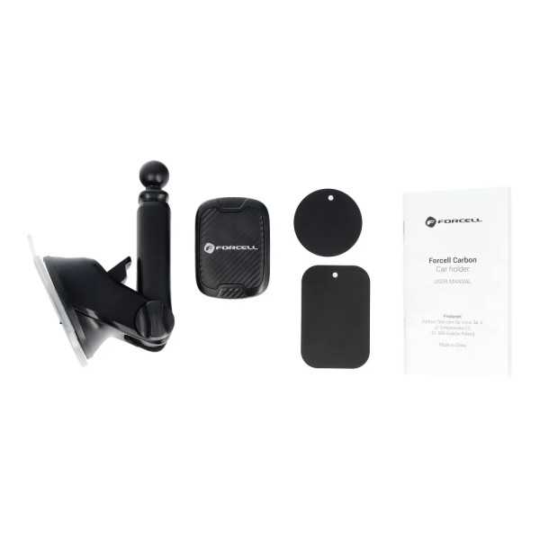 FORCELL Support de téléphone magnétique en carbone pour pare-brise ...