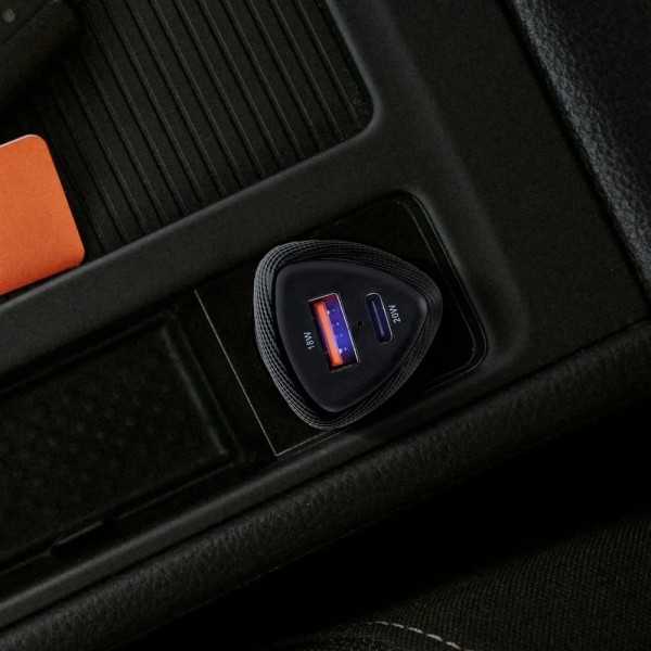 FORCELL F-ENERGY Chargeur adaptateur rapide carbone pour voiture US...