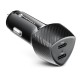 FORCELL F-ENERGY Chargeur adaptateur rapide carbone pour voiture 2x...