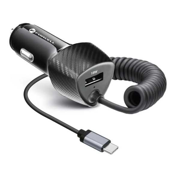 FORCELL F-ENERGY Chargeur adaptateur rapide carbone pour voiture US...