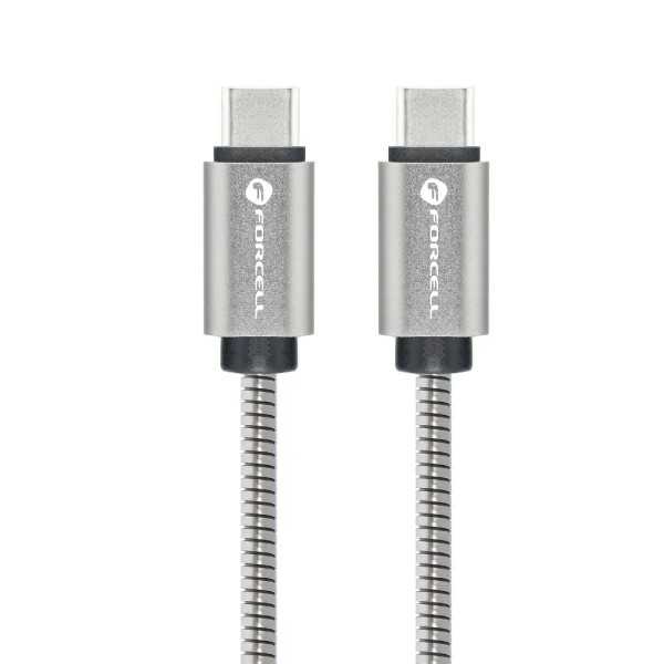 FORCELL F-ENERGY Câble métal charge rapide USB-C vers USB-C 5A/20V ...