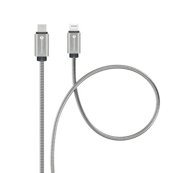 FORCELL F-ENERGY Câble métal charge rapide USB-C vers Lightning 27W 1m