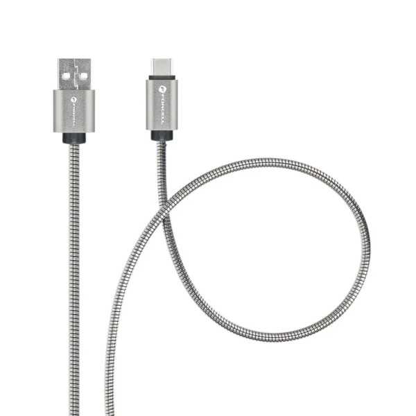FORCELL F-ENERGY Câble métal charge rapide USB-C vers USB-A 2,4A 12...