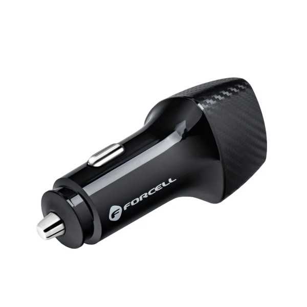 FORCELL F-ENERGY Chargeur adaptateur carbone pour voiture USB-C 20W...