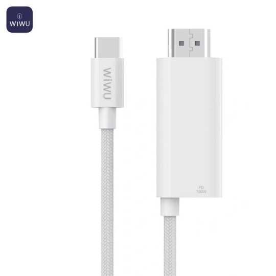 Câble Type-C vers HDMI Wiwu WI-PS001 1.8m Blanc