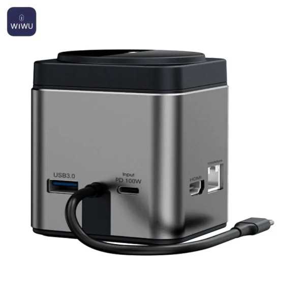 Station Multi Charge Universelle Wiwu WI-W025 HUB Type-C 9 en 1 san...