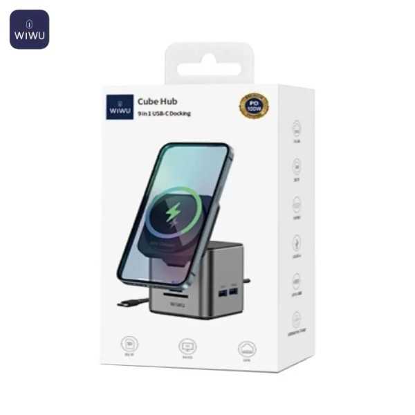 Station Multi Charge Universelle Wiwu WI-W025 HUB Type-C 9 en 1 san...