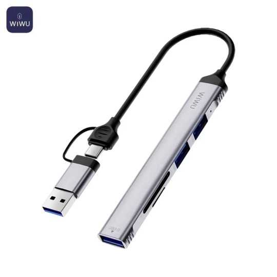 Hub Wiwu ZOLO Wi-HB003 5 en 1 Type-C & USB Gris