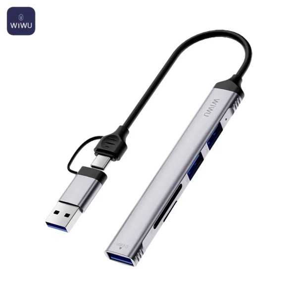 Hub Wiwu ZOLO Wi-HB003 5 en 1 Type-C & USB Gris