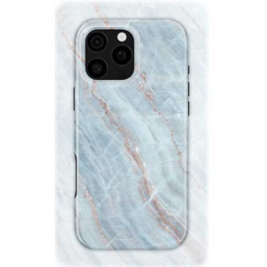 Light Blue Marble | Coque de téléphone 3D 2en1 Ultra-résistante
