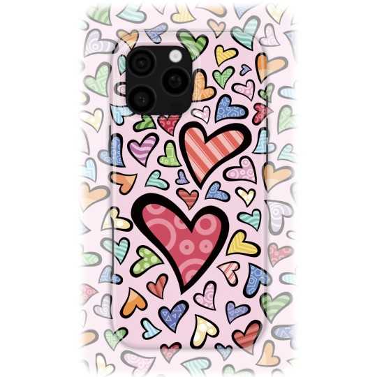Comics Heart | Coque de téléphone 3D 2en1 Ultra-résistante