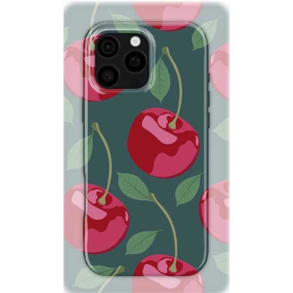 Cherry Sketch | Coque de téléphone 3D 2en1 Ultra-résistante