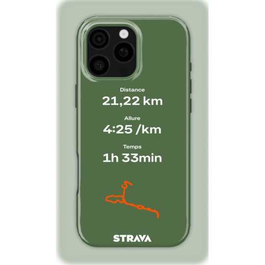 Mon Run Strava - Kaki | Coque 3D 2en1 Ultra-résistante