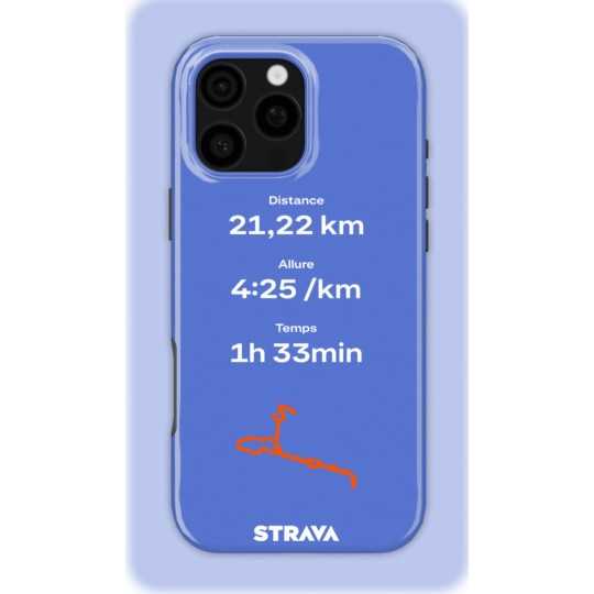Mon Run Strava - Bleu intens | Coque 3D 2en1 Ultra-résistante