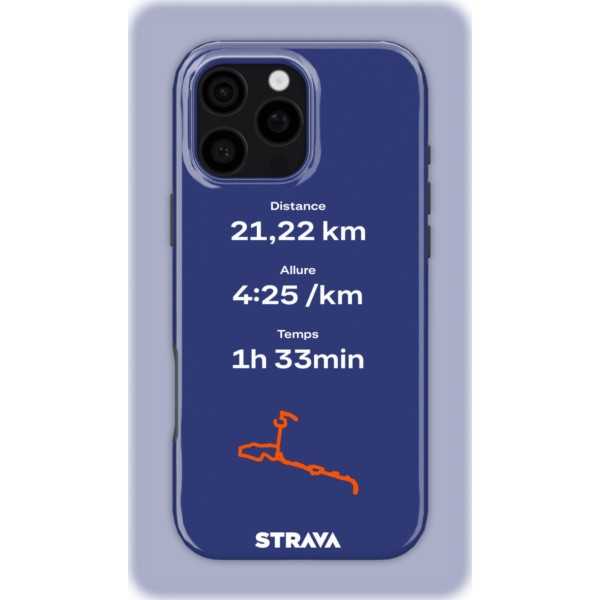 Mon Run Strava - Bleu foncé | Coque 3D 2en1 Ultra-résistante