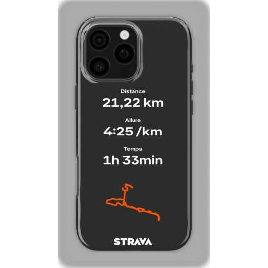 Mon Run Strava - Noir | Coque 3D 2en1 Ultra-résistante