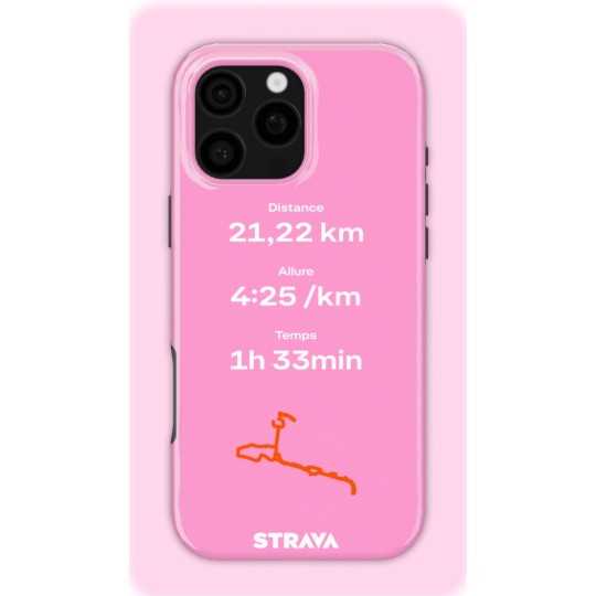 Mon Run Strava - Rose | Coque 3D 2en1 Ultra-résistante