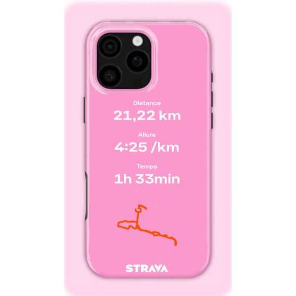 Mon Run Strava - Rose | Coque 3D 2en1 Ultra-résistante