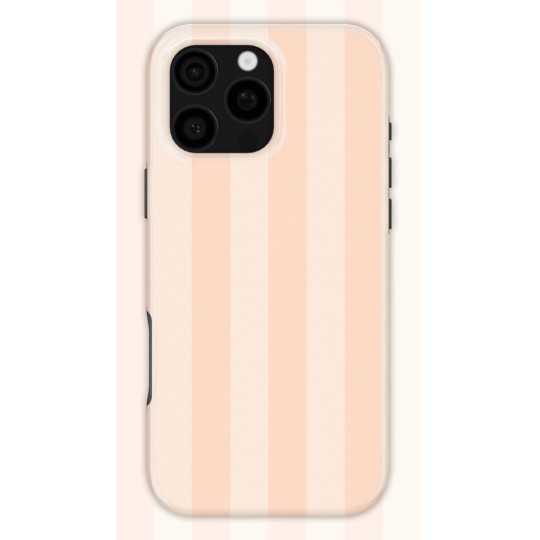 Peach Stripes Case | Coque de téléphone 3D 2en1 Ultra-résistante