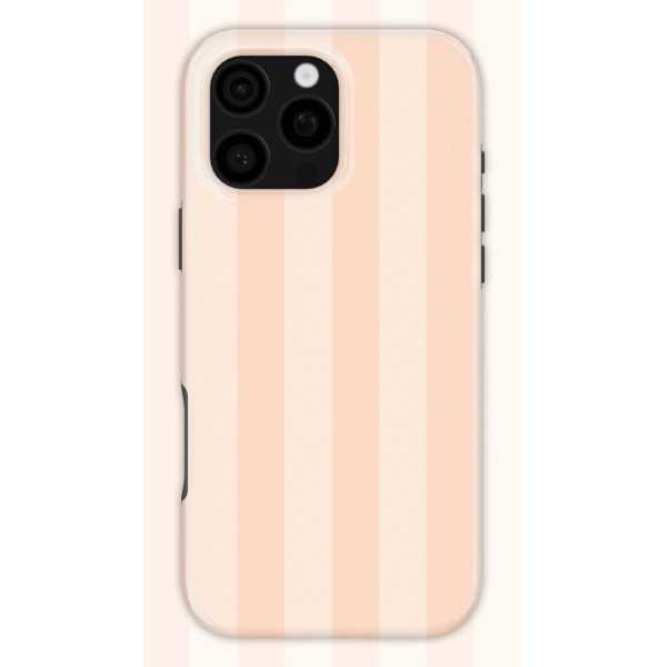Peach Stripes Case | Coque de téléphone 3D 2en1 Ultra-résistante