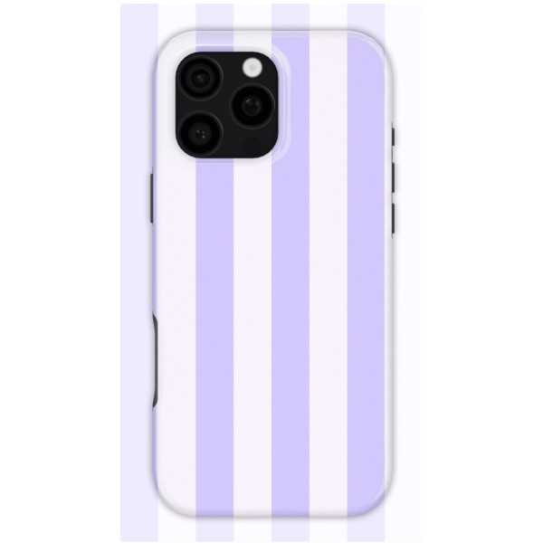 Light Purple Stripes Case | Coque de téléphone 3D 2en1 Ultra-résistante