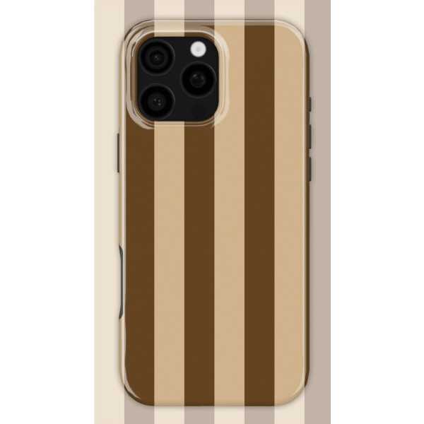 Caramel Stripes Case | Coque de téléphone 3D 2en1 Ultra-résistante