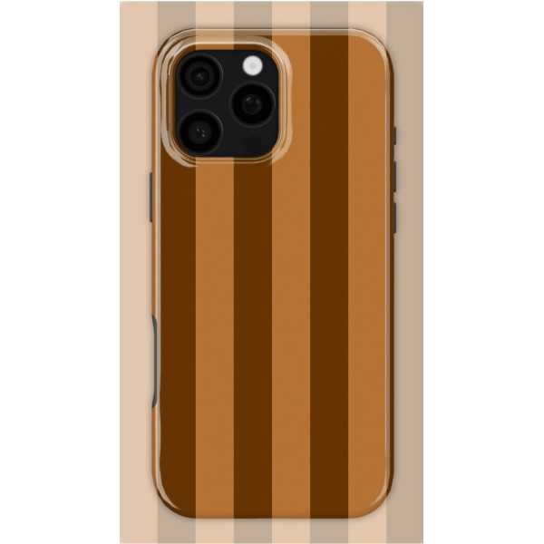 Chocolate Stripes Case | Coque de téléphone 3D 2en1 Ultra-résistante