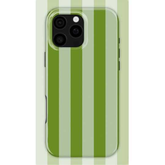 Green Stripes Case | Coque de téléphone 3D 2en1 Ultra-résistante