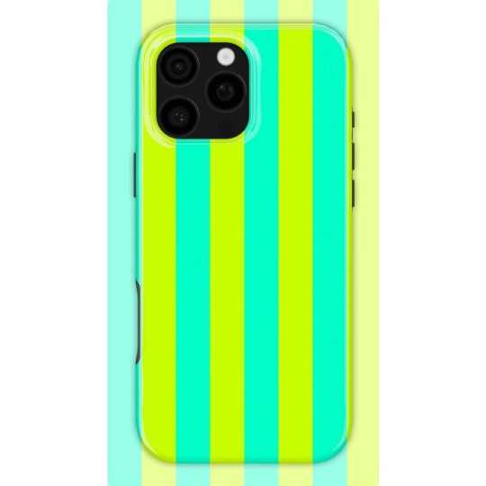 Neon Green Stripes Case | Coque de téléphone 3D 2en1 Ultra-résistante