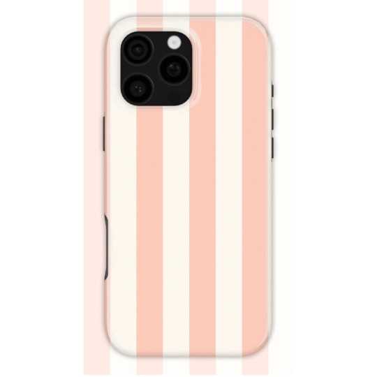 Light Peach Stripes Case | Coque de téléphone 3D 2en1 Ultra-résistante