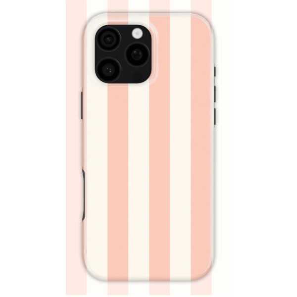 Light Peach Stripes Case | Coque de téléphone 3D 2en1 Ultra-résistante