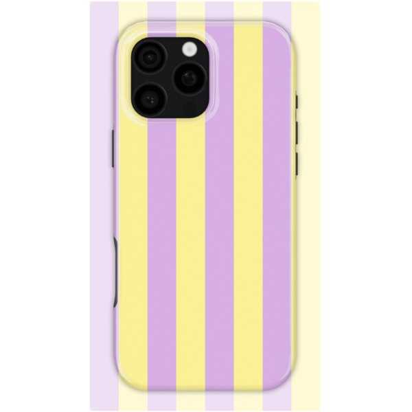 Purple Cake Stripes Case | Coque de téléphone 3D 2en1 Ultra-résistante