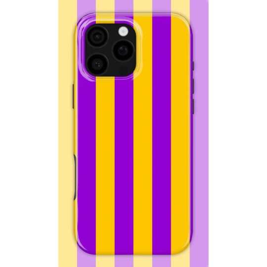 Purple Pie Stripes Case | Coque de téléphone 3D 2en1 Ultra-résistante
