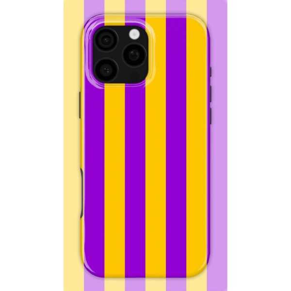 Purple Pie Stripes Case | Coque de téléphone 3D 2en1 Ultra-résistante