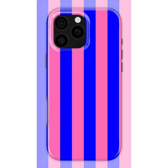 Pinky Stripes Case | Coque de téléphone 3D 2en1 Ultra-résistante