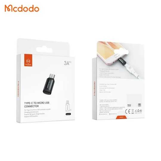 MCDODO Adaptateur OTG OT-7690 Type-C Femelle vers MicroUSB Noir