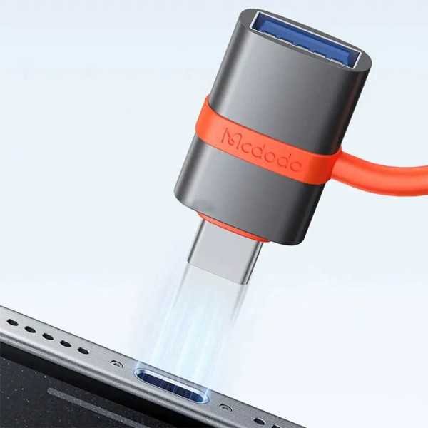 MCDODO Adaptateur OTG USB Femelle vers Type-C Mâle OT-3810 Noir