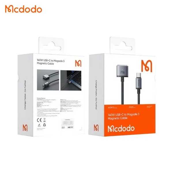 MCDODO Câble de charge magnétique USB-C vers Magsafe3 140W 2m