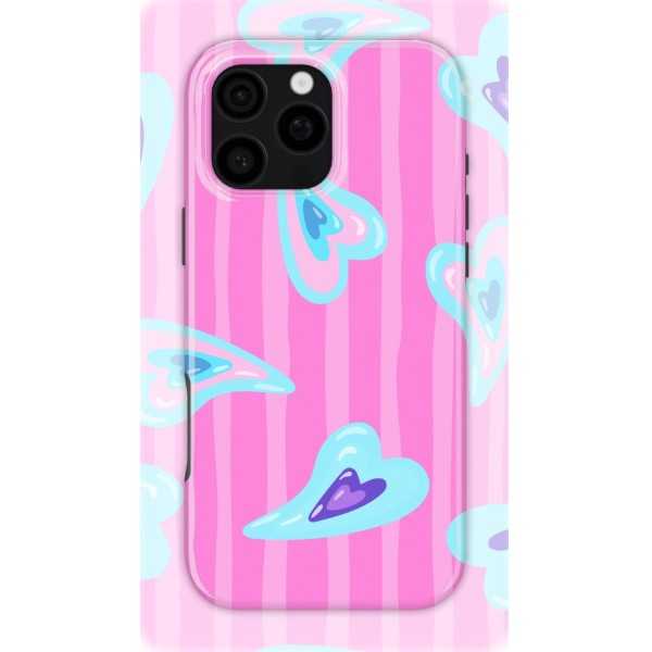 Gloss Hearts | Coque de téléphone 3D 2en1 Ultra-résistante