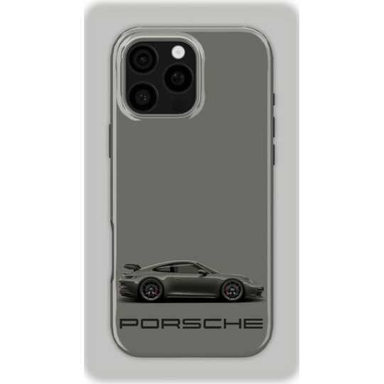 Black Porsche | Coque de téléphone 3D 2en1 Ultra-résistante