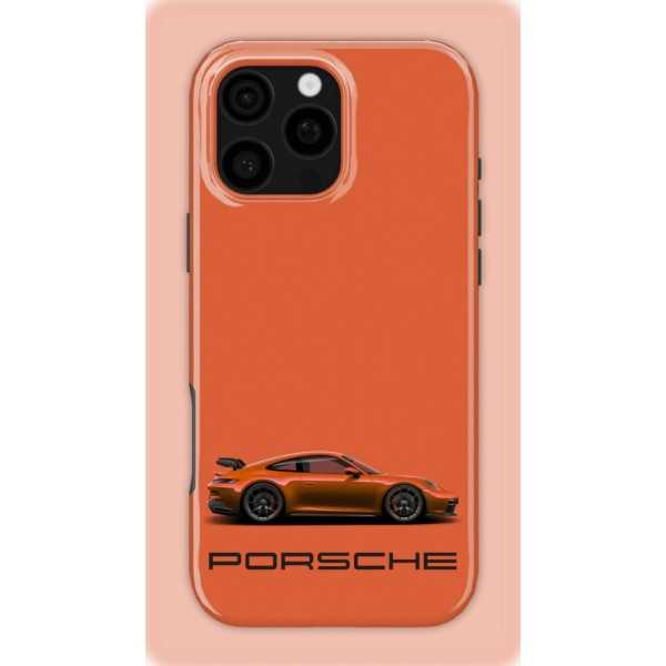 Orange Porsche | Coque de téléphone 3D 2en1 Ultra-résistante