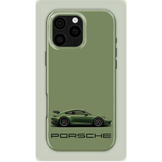 Kaki Porsche | Coque de téléphone 3D 2en1 Ultra-résistante