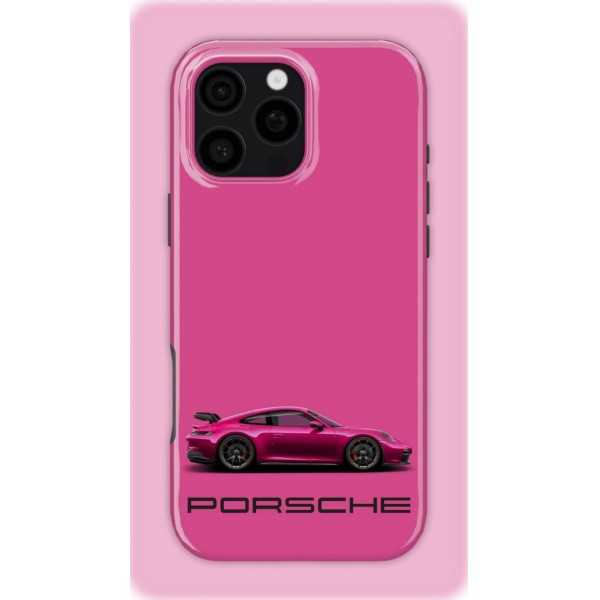 Pink Porsche | Coque de téléphone 3D 2en1 Ultra-résistante
